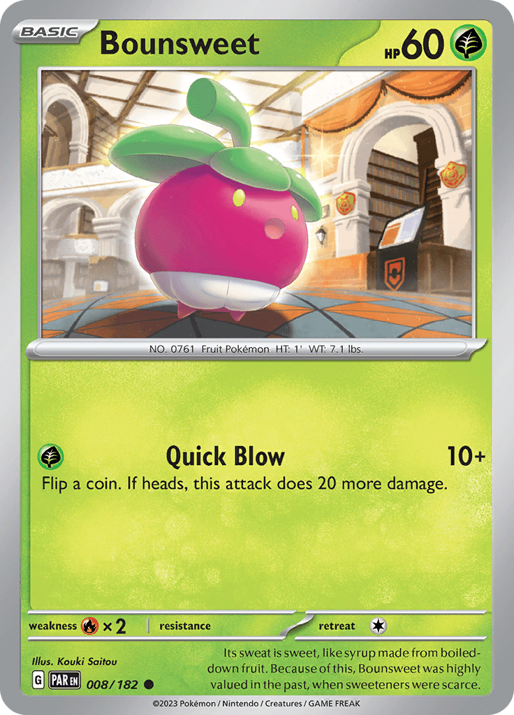 Bounsweet (008/182) [Scarlet & Violet: Paradox Rift] Pokemon Single Pokémon  | Multizone: Comics And Games