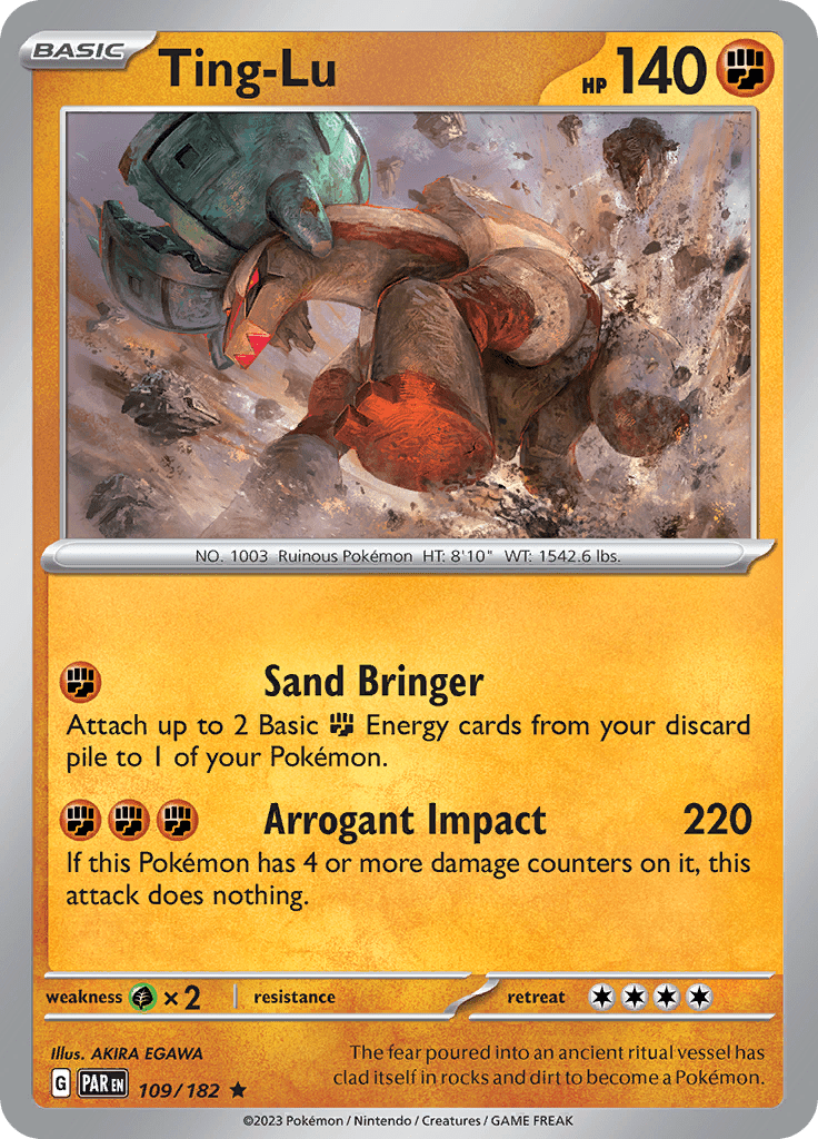 Ting-Lu (109/182) [Scarlet & Violet: Paradox Rift] Pokemon Single Pokémon  | Multizone: Comics And Games