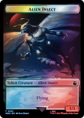Soldier // Alien Insect Double-Sided Token (Surge Foil) [Doctor Who Tokens] MTG Single Magic: The Gathering  | Multizone: Comics And Games