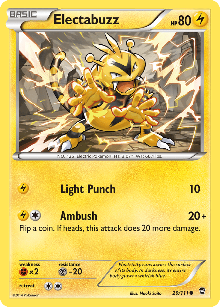 Electabuzz (29/111) [XY: Furious Fists] Pokemon Single Pokémon  | Multizone: Comics And Games