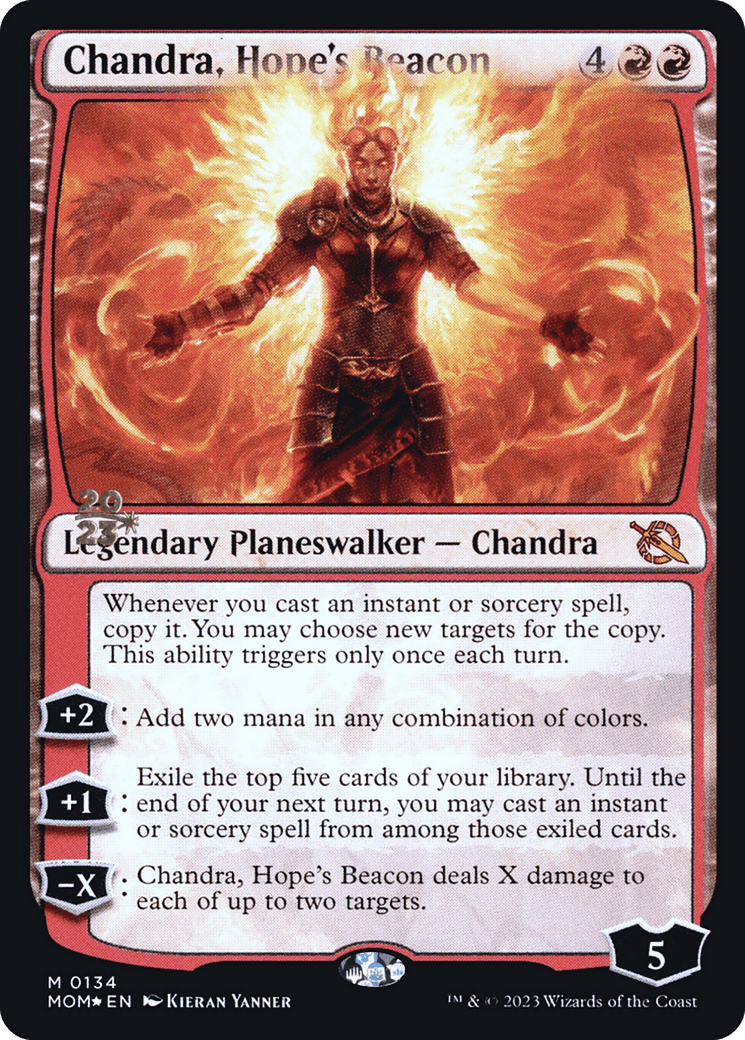 Chandra, Hope's Beacon [March of the Machine Prerelease Promos] MTG Single Magic: The Gathering  | Multizone: Comics And Games