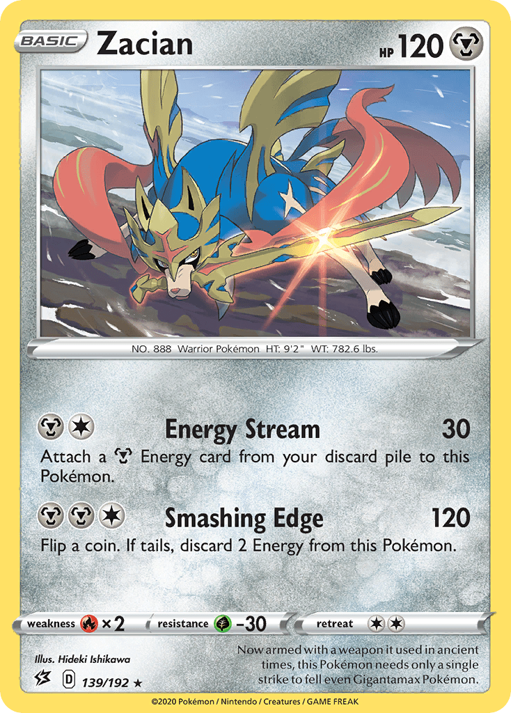 Zacian (139/192) [Sword & Shield: Rebel Clash] Pokemon Single Pokémon  | Multizone: Comics And Games