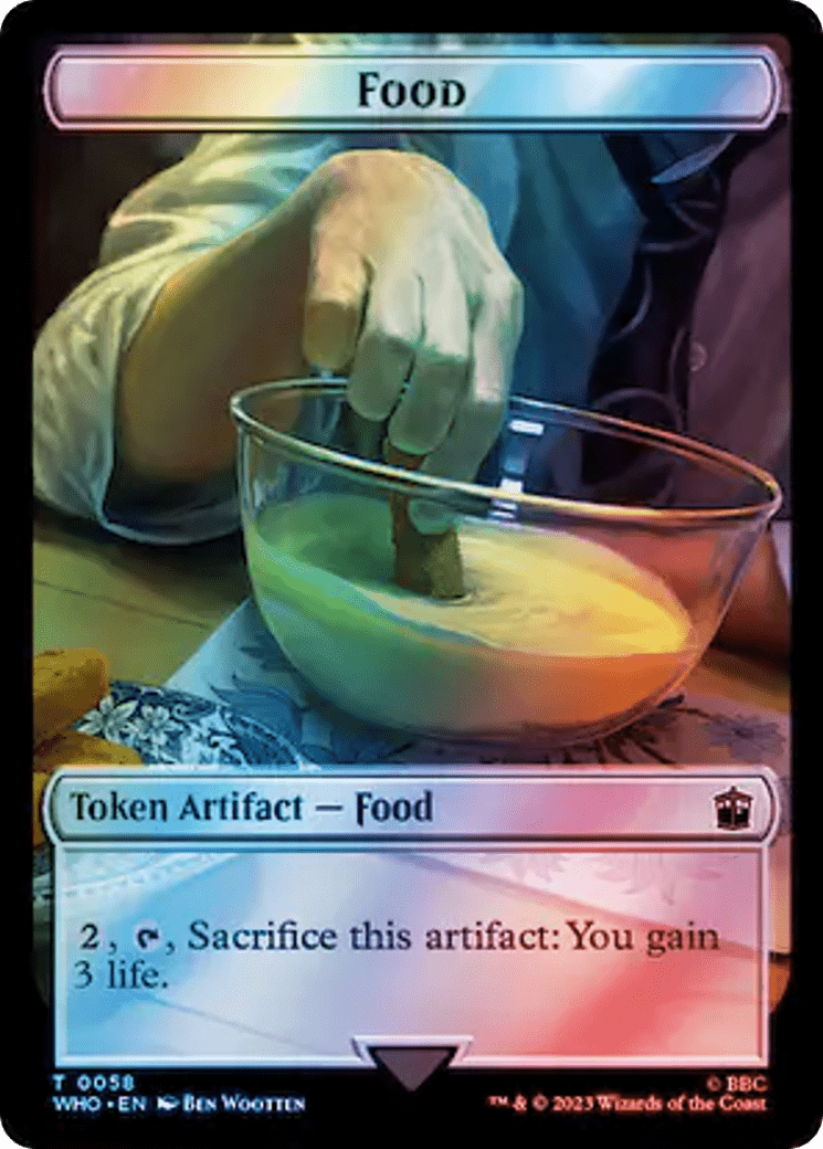 Human (0038) // Food (0058) Double-Sided Token (Surge Foil) [Doctor Who Tokens] MTG Single Magic: The Gathering  | Multizone: Comics And Games