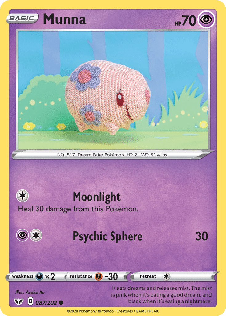 Munna (087/202) [Sword & Shield: Base Set] Pokemon Single Pokémon  | Multizone: Comics And Games