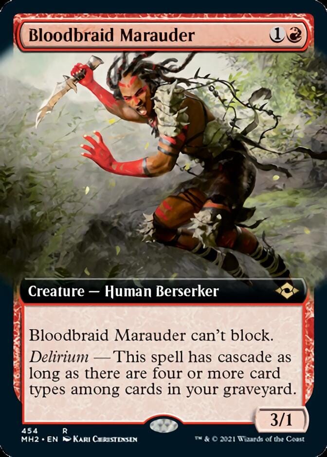 Bloodbraid Marauder (Extended Art) [Modern Horizons 2] MTG Single Magic: The Gathering  | Multizone: Comics And Games