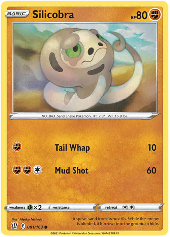 Silicobra (081/163) [Sword & Shield: Battle Styles] Pokemon Single Pokémon  | Multizone: Comics And Games