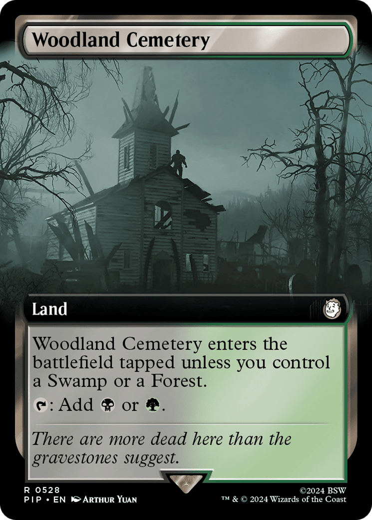 Woodland Cemetery (Extended Art) [Fallout] MTG Single Magic: The Gathering  | Multizone: Comics And Games