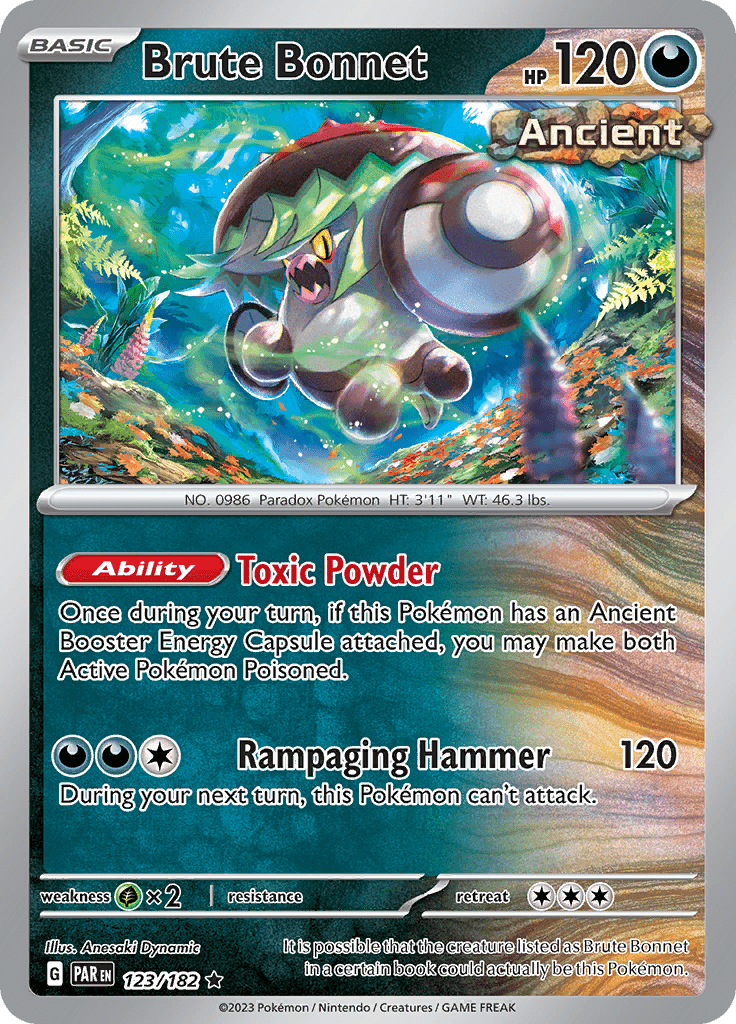 Brute Bonnet (123/182) [Scarlet & Violet: Paradox Rift] Pokemon Single Pokémon  | Multizone: Comics And Games