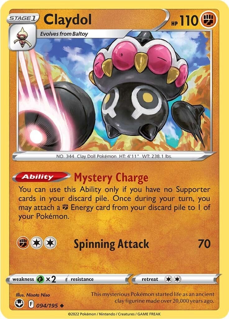 Claydol (094/195) [Sword & Shield: Silver Tempest] Pokemon Single Pokémon  | Multizone: Comics And Games