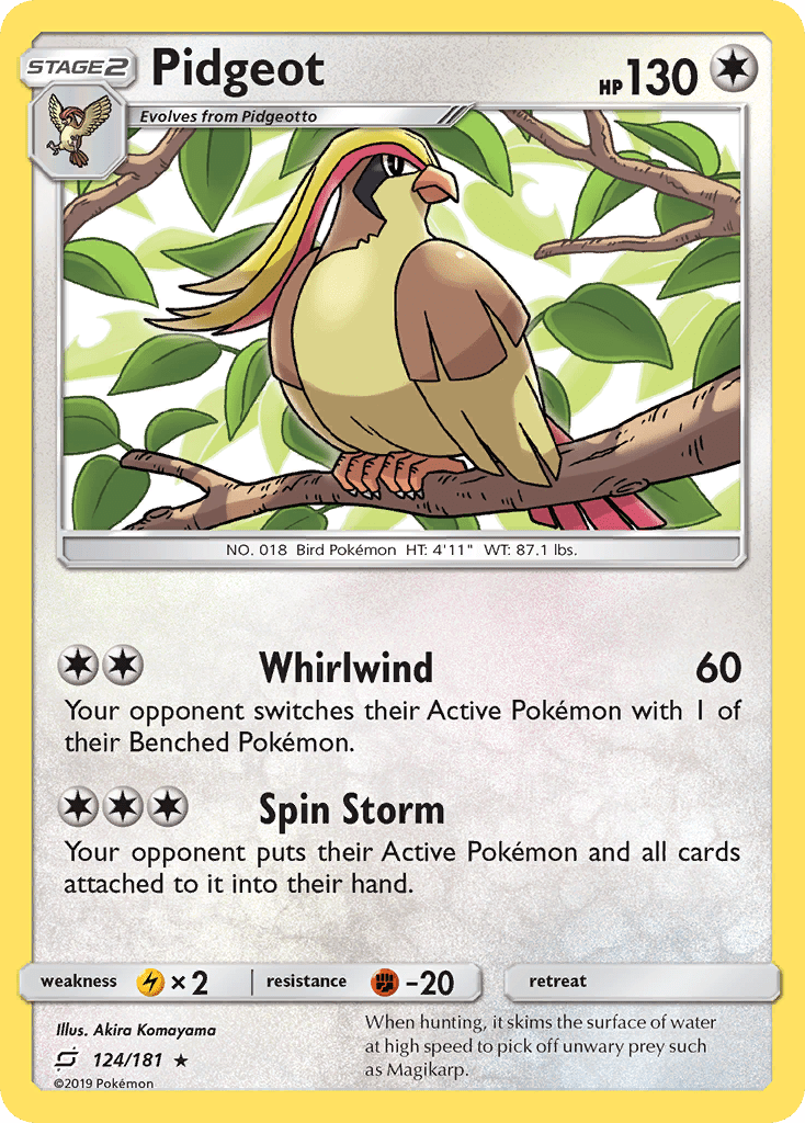Pidgeot (124/181) [Sun & Moon: Team Up] Pokemon Single Pokémon  | Multizone: Comics And Games