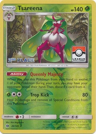 Tsareena (20/149) (League 2nd Place) [Sun & Moon: Base Set] Pokemon Single Pokémon  | Multizone: Comics And Games