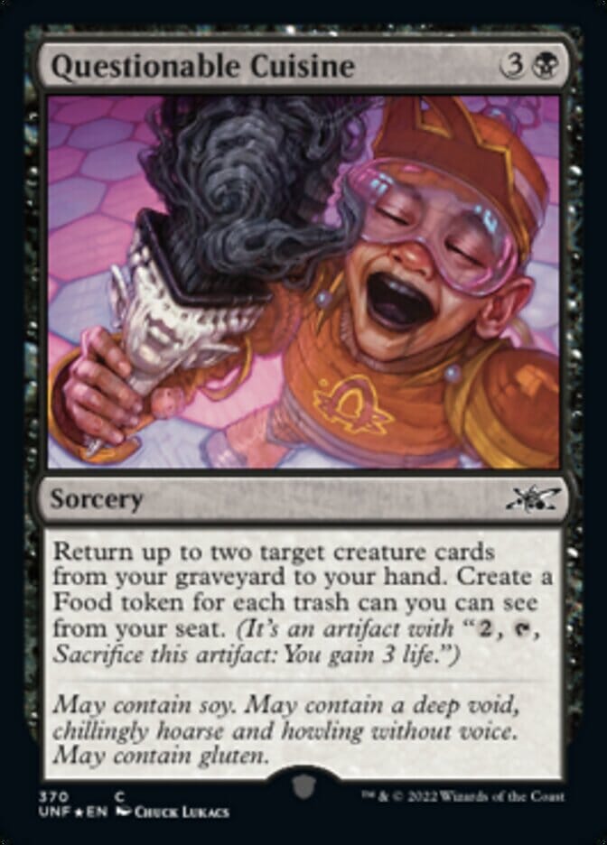 Questionable Cuisine (Galaxy Foil) [Unfinity] MTG Single Magic: The Gathering  | Multizone: Comics And Games