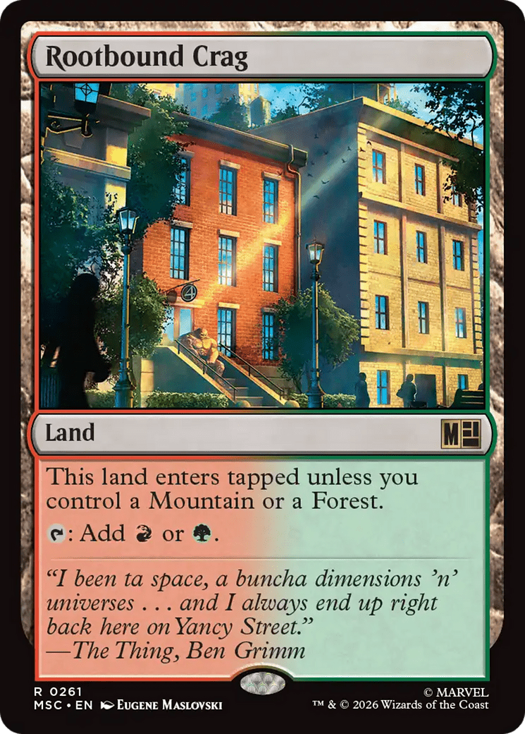 Rootbound Crag [Marvel Super Heroes Commander] MTG Single Magic: The Gathering  | Multizone: Comics And Games