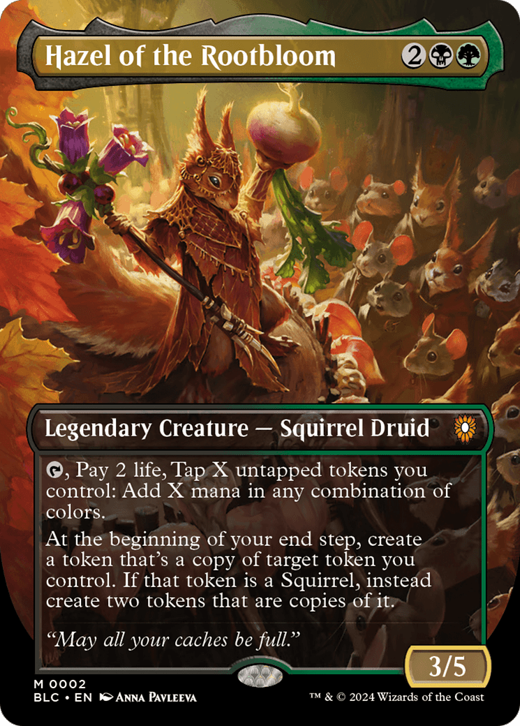 Hazel of the Rootbloom (Borderless) [Bloomburrow Commander] MTG Single Magic: The Gathering  | Multizone: Comics And Games