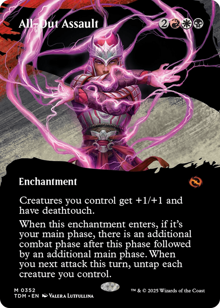 All-Out Assault (Borderless) [Tarkir: Dragonstorm] MTG Single Magic: The Gathering  | Multizone: Comics And Games