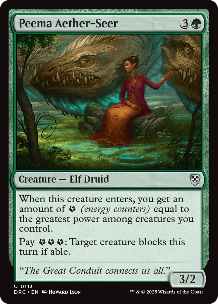 Peema Aether-Seer [Aetherdrift Commander] MTG Single Magic: The Gathering  | Multizone: Comics And Games