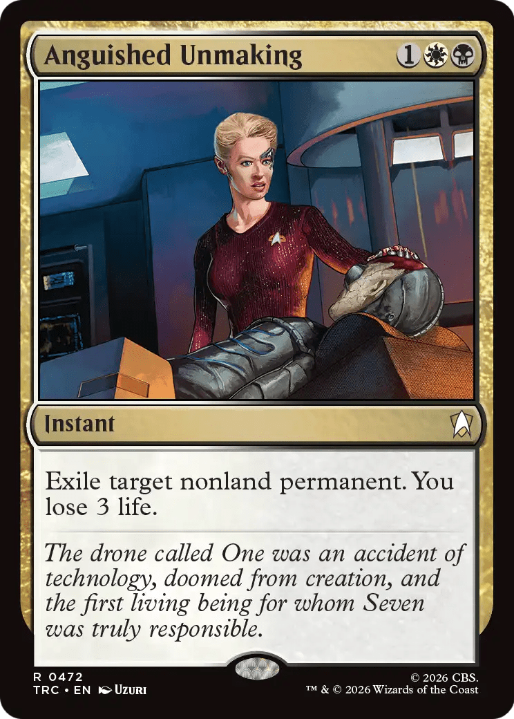 Anguished Unmaking (Surge Foil) [Star Trek Commander] MTG Single Magic: The Gathering  | Multizone: Comics And Games