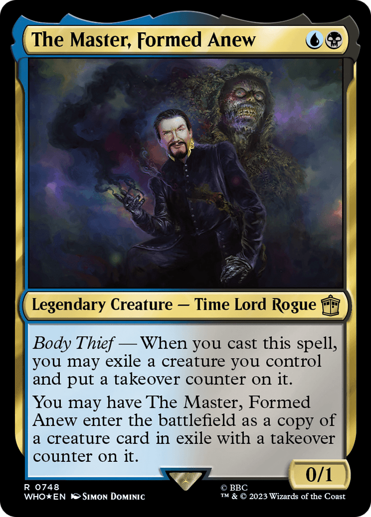 The Master, Formed Anew (Surge Foil) [Doctor Who] MTG Single Magic: The Gathering  | Multizone: Comics And Games