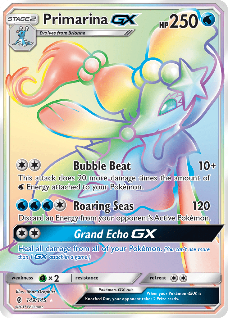 Primarina GX (149/145) [Sun & Moon: Guardians Rising] Pokemon Single Pokémon  | Multizone: Comics And Games