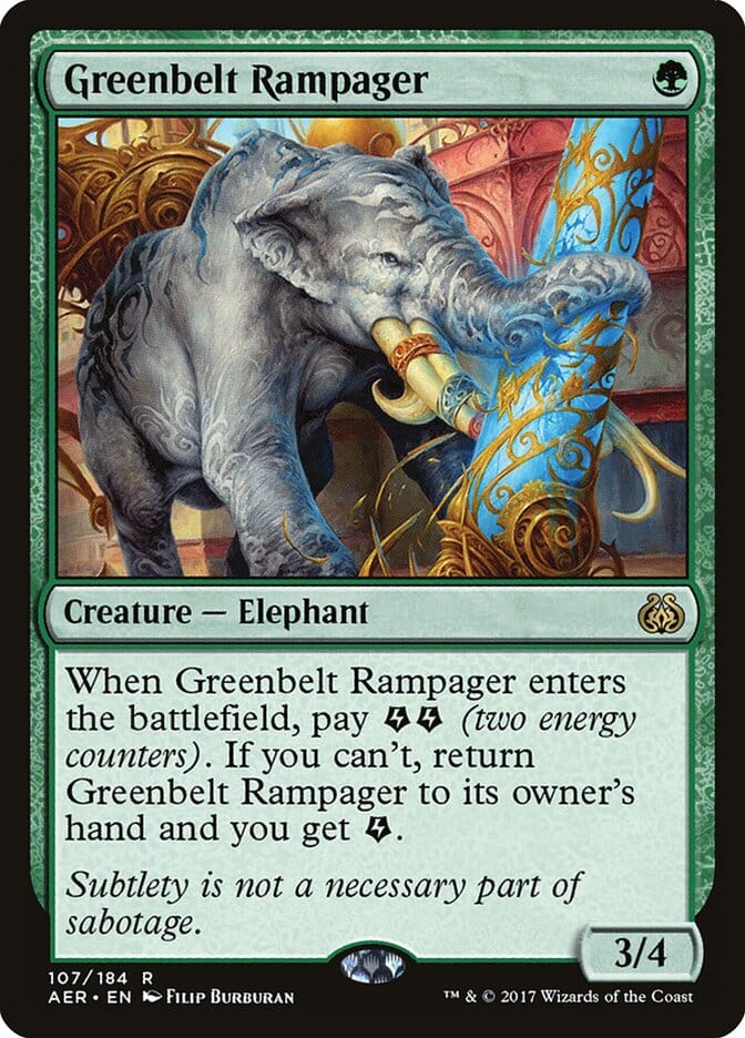 Greenbelt Rampager [Aether Revolt] MTG Single Magic: The Gathering  | Multizone: Comics And Games