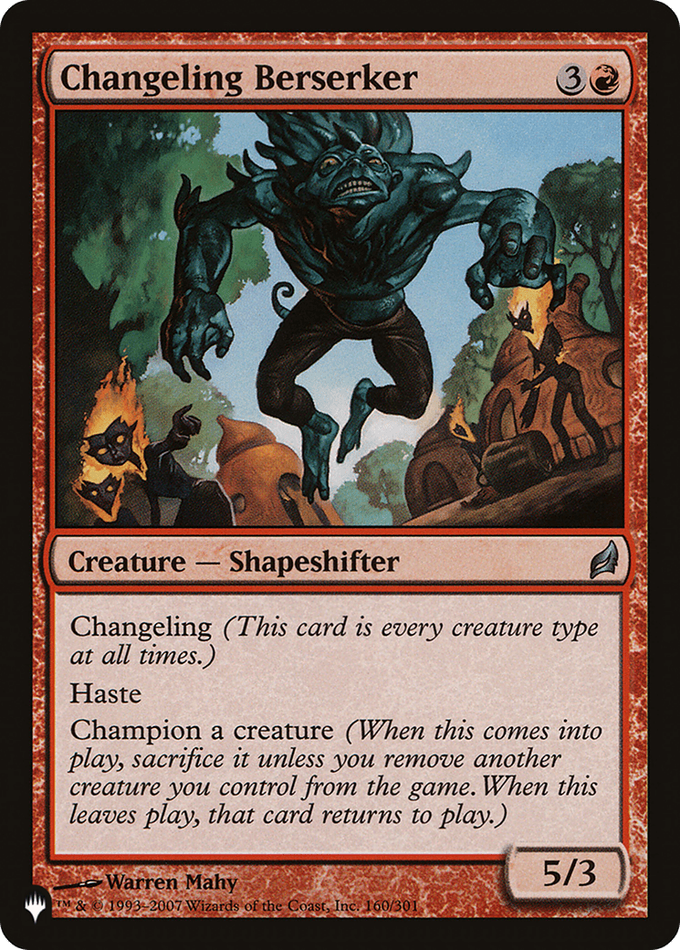 Changeling Berserker [The List] MTG Single Magic: The Gathering  | Multizone: Comics And Games