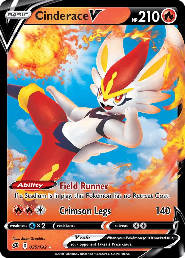 Cinderace V (035/192) [Sword & Shield: Rebel Clash] Pokemon Single Pokémon  | Multizone: Comics And Games