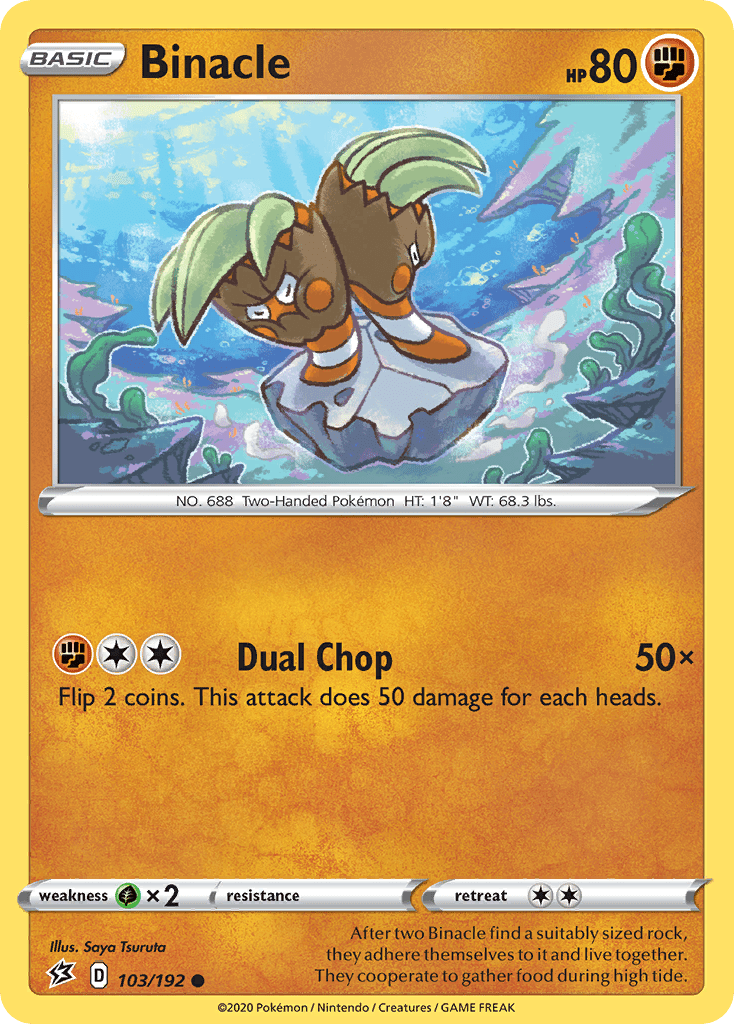 Binacle (103/192) [Sword & Shield: Rebel Clash] Pokemon Single Pokémon  | Multizone: Comics And Games