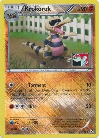 Krokorok (64/114) (League Promo) [Black & White: Base Set] Pokemon Single Pokémon  | Multizone: Comics And Games