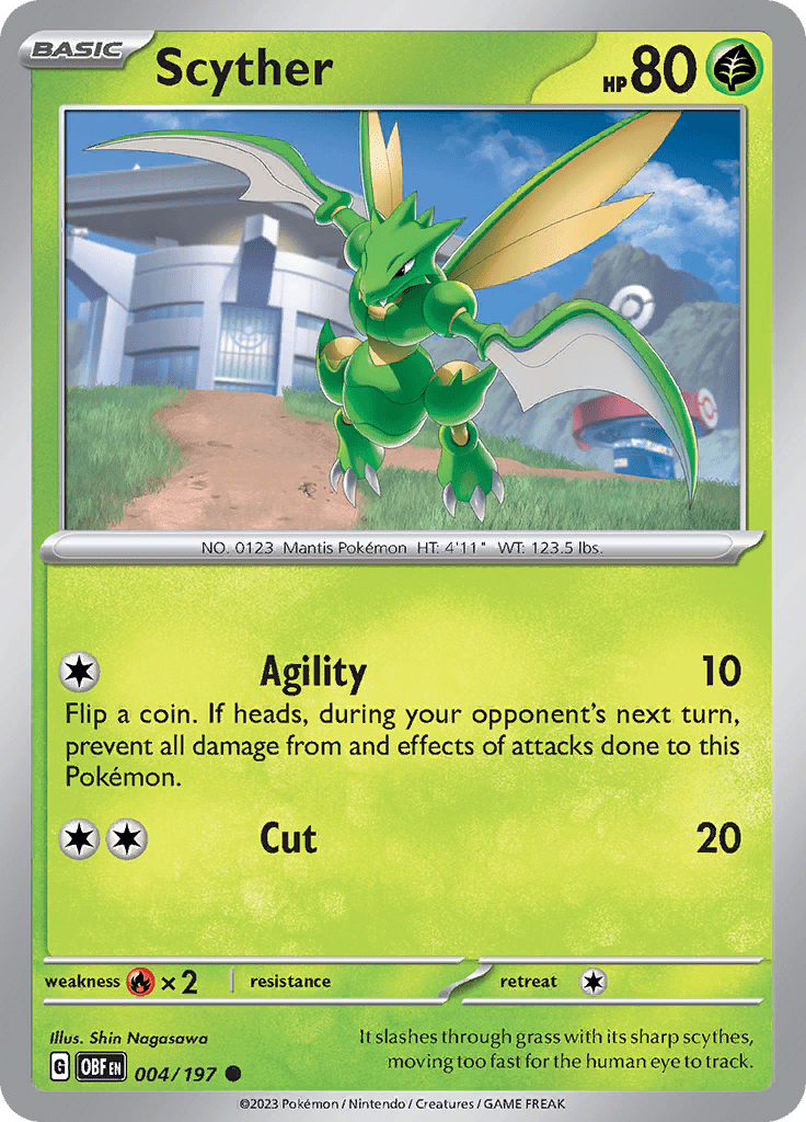 Scyther (004/197) [Scarlet & Violet: Obsidian Flames] Pokemon Single Pokémon  | Multizone: Comics And Games