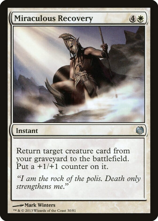 Miraculous Recovery [Duel Decks: Heroes vs. Monsters] MTG Single Magic: The Gathering  | Multizone: Comics And Games
