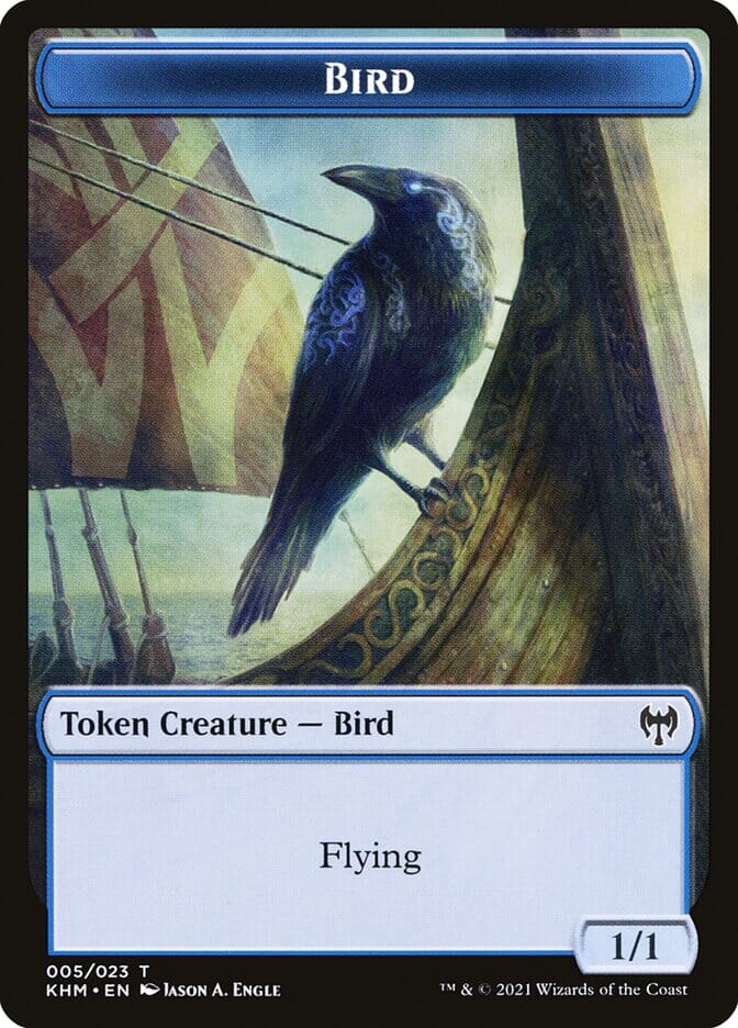Human Warrior // Bird Double-Sided Token [Kaldheim Tokens] MTG Single Magic: The Gathering  | Multizone: Comics And Games
