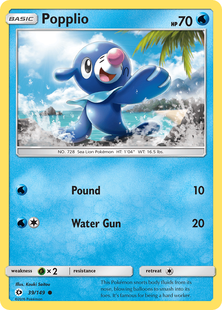 Popplio (39/149) [Sun & Moon: Base Set] Pokemon Single Pokémon  | Multizone: Comics And Games