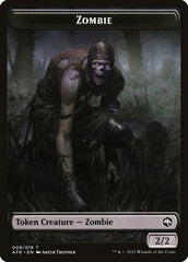 Wolf // Zombie Double-Sided Token [Dungeons & Dragons: Adventures in the Forgotten Realms Tokens] MTG Single Magic: The Gathering  | Multizone: Comics And Games