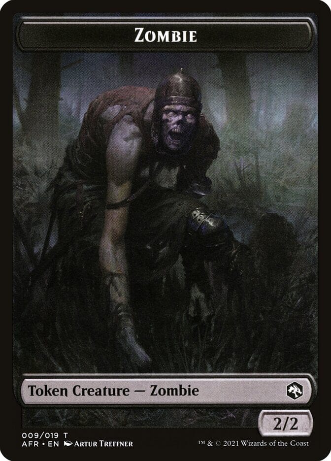Treasure // Zombie Double-Sided Token [Dungeons & Dragons: Adventures in the Forgotten Realms Tokens] MTG Single Magic: The Gathering  | Multizone: Comics And Games