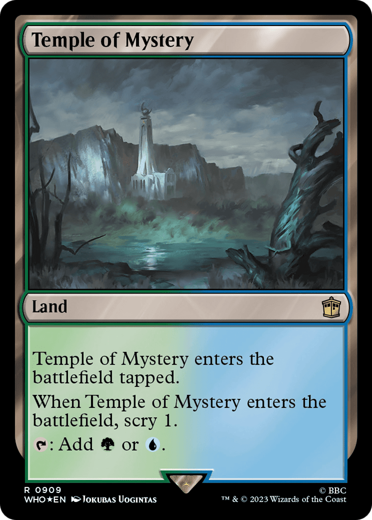 Temple of Mystery (Surge Foil) [Doctor Who] MTG Single Magic: The Gathering  | Multizone: Comics And Games