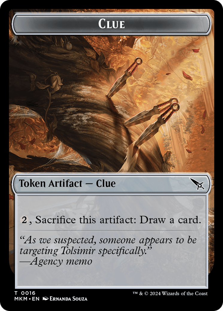 Thopter (0020) // Clue (0016) Double-Sided Token [Murders at Karlov Manor Tokens] MTG Single Magic: The Gathering  | Multizone: Comics And Games