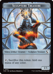 Sculpture Treasure // Beast Double-Sided Token [Reality Fracture Tokens] MTG Single Magic: The Gathering  | Multizone: Comics And Games