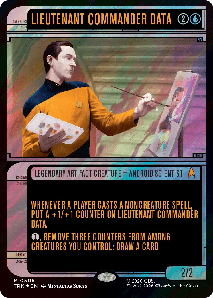 Lieutenant Commander Data (Showcase) (Surge Foil) [Star Trek] MTG Single Magic: The Gathering  | Multizone: Comics And Games