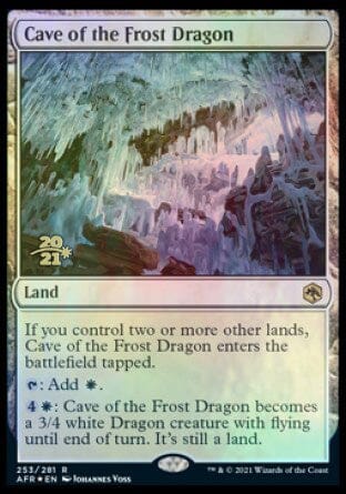 Cave of the Frost Dragon [Dungeons & Dragons: Adventures in the Forgotten Realms Prerelease Promos] MTG Single Magic: The Gathering  | Multizone: Comics And Games