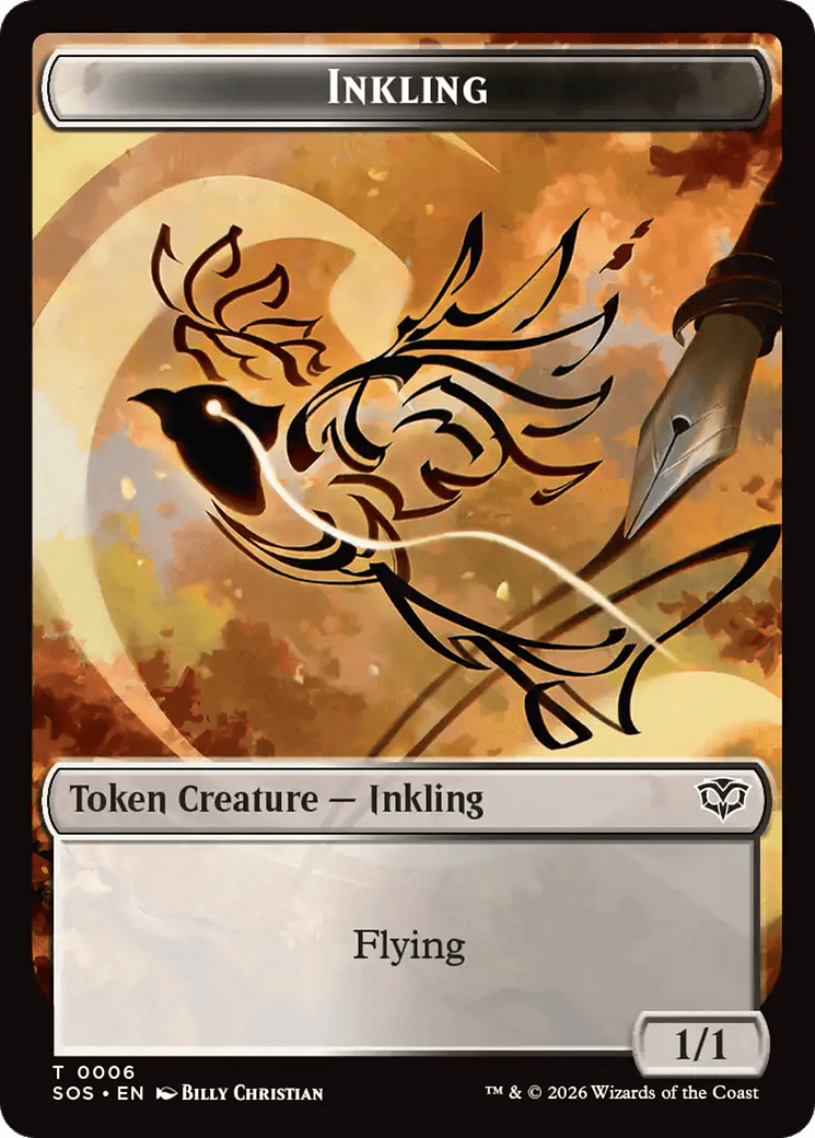 Inkling (0006) // Spirit (0010) Double-Sided Token [Secrets of Strixhaven Tokens] MTG Single Magic: The Gathering  | Multizone: Comics And Games