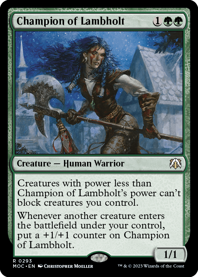 Champion of Lambholt [March of the Machine Commander] MTG Single Magic: The Gathering  | Multizone: Comics And Games