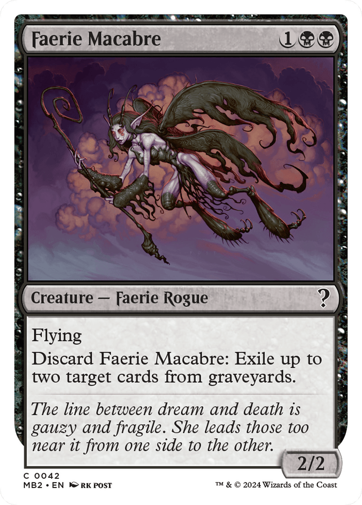 Faerie Macabre (White Border) [Mystery Booster 2] MTG Single Magic: The Gathering  | Multizone: Comics And Games