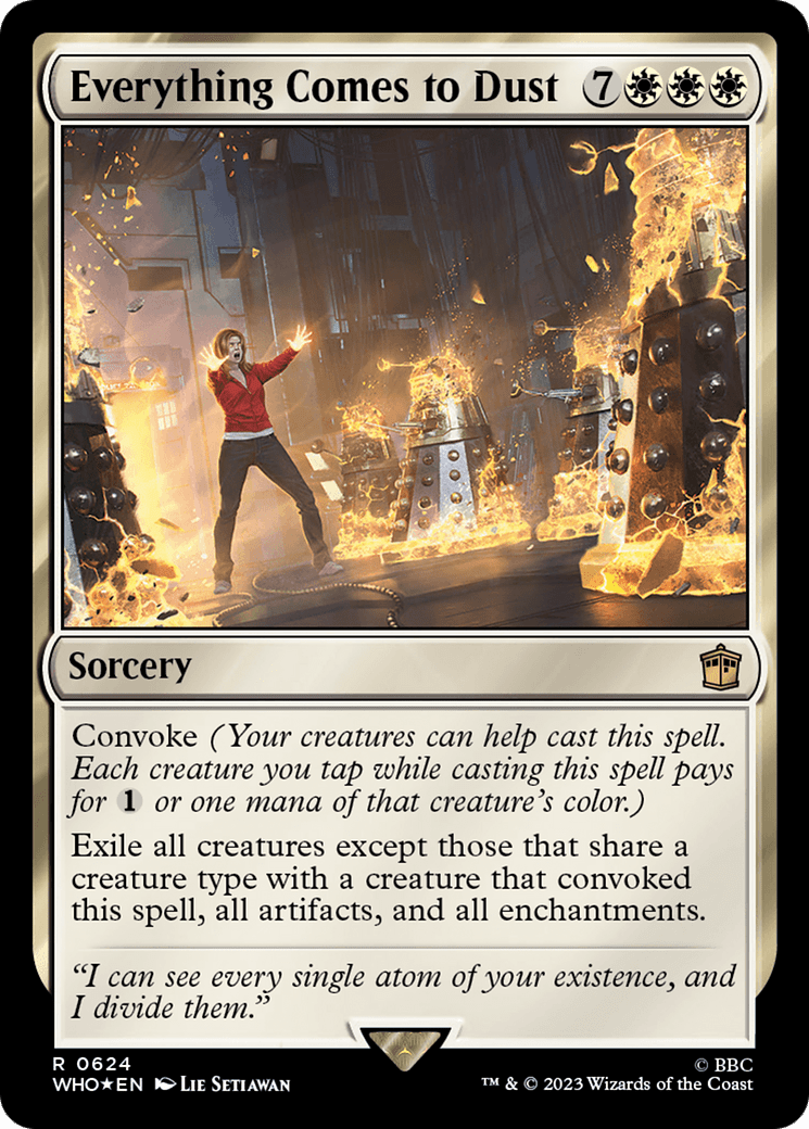 Everything Comes to Dust (Surge Foil) [Doctor Who] MTG Single Magic: The Gathering  | Multizone: Comics And Games
