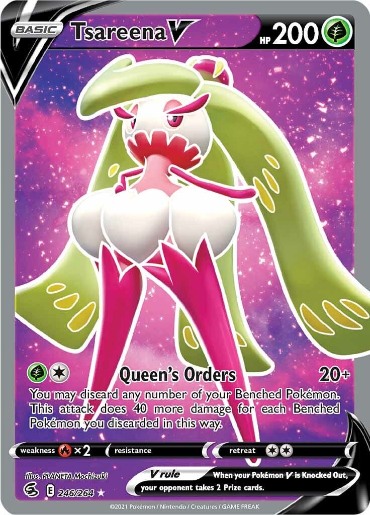 Tsareena V (246/264) [Sword & Shield: Fusion Strike] Pokemon Single Pokémon  | Multizone: Comics And Games