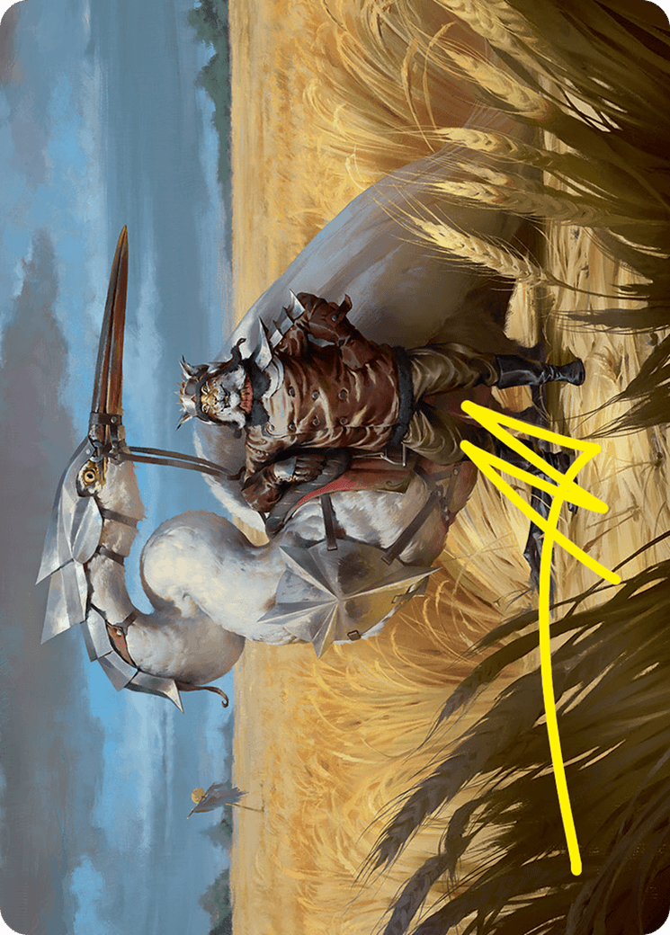 Skyknight Squire Art Card (4/54) (Gold-Stamped Signature) [Foundations Art Series] MTG Single Magic: The Gathering  | Multizone: Comics And Games