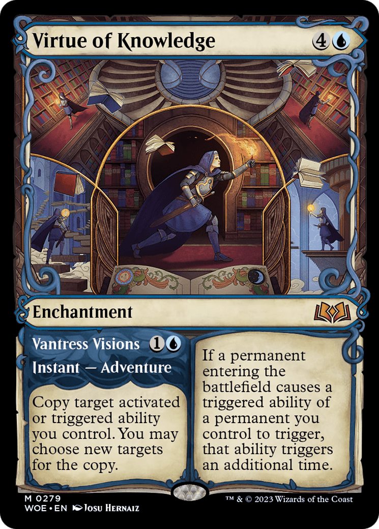 Virtue of Knowledge // Vantress Visions (Showcase) [Wilds of Eldraine] MTG Single Magic: The Gathering  | Multizone: Comics And Games