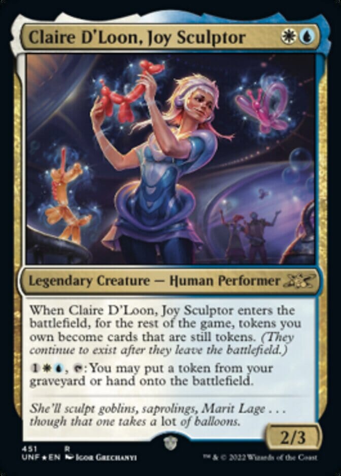 Claire D'Loon, Joy Sculptor (Galaxy Foil) [Unfinity] MTG Single Magic: The Gathering  | Multizone: Comics And Games