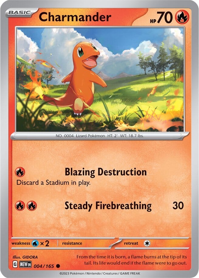 Charmander (004/165) [Scarlet & Violet 151] Pokemon Single Pokémon  | Multizone: Comics And Games