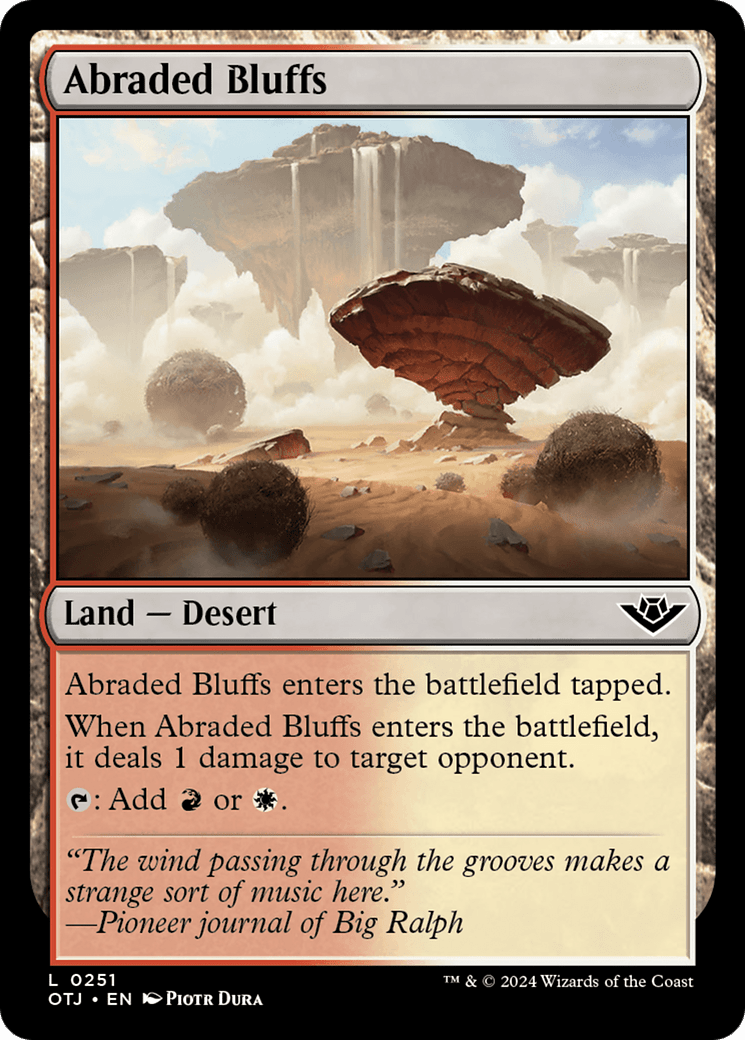 Abraded Bluffs [Outlaws of Thunder Junction] MTG Single Magic: The Gathering  | Multizone: Comics And Games