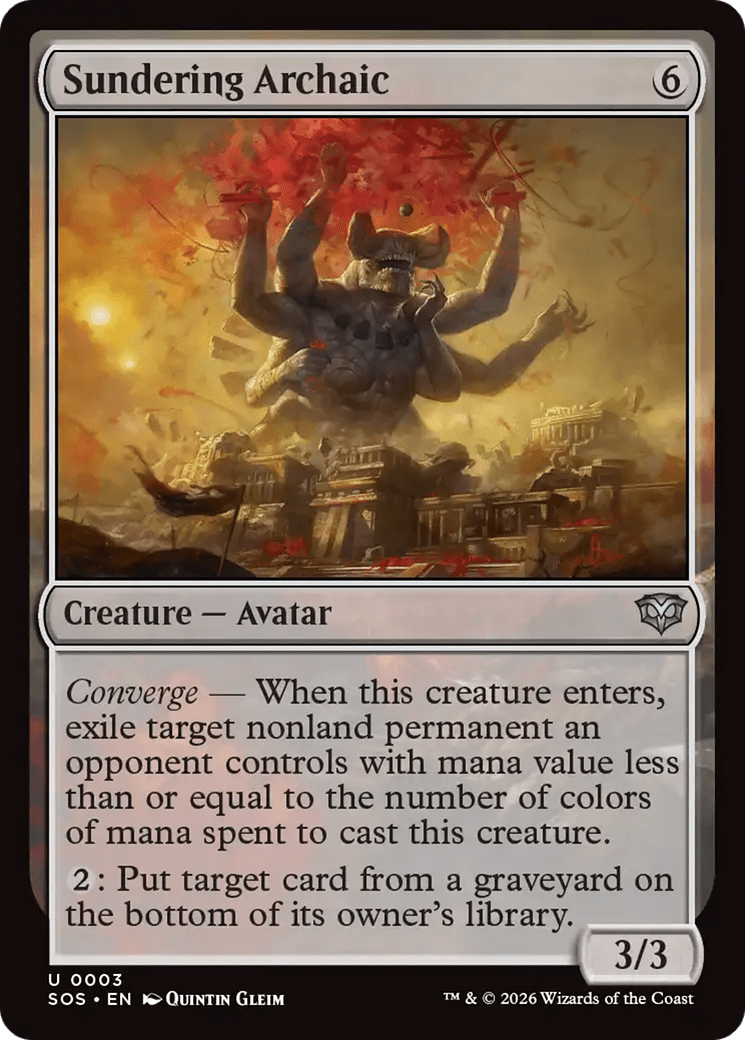 Sundering Archaic [Secrets of Strixhaven] MTG Single Magic: The Gathering  | Multizone: Comics And Games